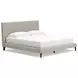 Cielden Soft Gray King Upholstered Panel Bed