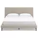 Cielden Soft Gray King Upholstered Panel Bed
