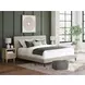 Cielden Soft Gray King Upholstered Panel Bed