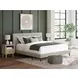 Cielden Soft Gray California King Upholstered Panel Bed