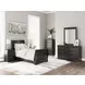 Huey Vineyard Black 6 Drawer Dresser and Rectangular Mirror