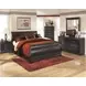 Huey Vineyard Black 6 Drawer Dresser and Rectangular Mirror