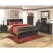 Huey Vineyard Black 6 Drawer Dresser and Rectangular Mirror