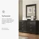 Huey Vineyard Black 6 Drawer Dresser and Rectangular Mirror