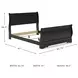 Huey Vineyard Black Queen Sleigh Bed