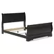 Huey Vineyard Black Queen Sleigh Bed