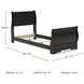 Huey Vineyard Black Twin Sleigh Bed