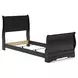 Huey Vineyard Black Twin Sleigh Bed