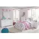 Anarasia White 6 Drawer Dresser and Rectangular Mirror