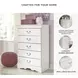 Anarasia White 5 Drawer Chest