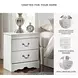 Anarasia White 2 Drawer Nightstand