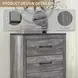 Bronyan Dark Gray Chest of Drawers