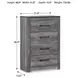 Bronyan Dark Gray Chest of Drawers