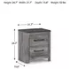 Bronyan Dark Gray Nightstand