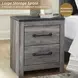 Bronyan Dark Gray Nightstand