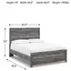 Bronyan Dark Gray Queen Panel Bed