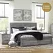 Bronyan Dark Gray King Panel Bed