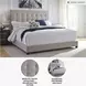 Dolante Contemporary Beige King Upholstered Panel Bed