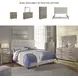 Dolante Contemporary Beige King Upholstered Panel Bed
