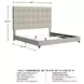 Dolante Contemporary Beige King Upholstered Panel Bed