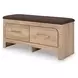 Hollymount Brown Upholstered Storage Bed Bench