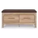 Hollymount Brown Upholstered Storage Bed Bench