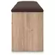 Hollymount Brown Upholstered Storage Bed Bench
