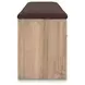 Hollymount Brown Upholstered Storage Bed Bench