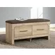 Hollymount Brown Upholstered Storage Bed Bench