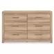 Hollymount Tan and Brown Upholstered Panel Bedroom Set with LED