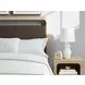 Hollymount Tan and Brown Queen Upholstered Platform Bed with LED