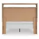 Hollymount Tan and Brown Queen Upholstered Panel Bed with LED