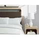 Hollymount Tan and Brown Queen Upholstered Panel Bed with LED