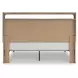 Hollymount Tan and Brown King Upholstered Platform Bed with LED