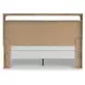 Hollymount Tan and Brown King Upholstered Panel Bed with LED