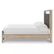 Hollymount Tan and Brown King Upholstered Panel Bed with LED