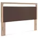 Hollymount Tan and Brown King Upholstered Panel Bed with LED