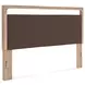 Hollymount Tan and Brown King Upholstered Panel Headboard with LED