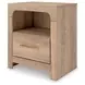Hollymount Tan 1 Drawer Nightstand with USB Charging