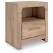 Hollymount Tan 1 Drawer Nightstand with USB Charging