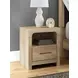 Hollymount Tan 1 Drawer Nightstand with USB Charging