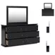 Maribel Black Dresser and Mirror