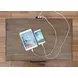 B00149 Brown 2 Drawer Nightstand with USB Charging and LED
