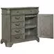 B01550 Gray Upholstered Canopy Bedroom Set