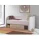Shapella Tan And White Twin Upholstered Daybed with Storage