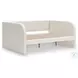 Shapella Tan And White Full Upholstered Daybed