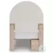 Shapella Tan And White Twin Upholstered Panel Bed with Storage