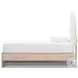 Shapella Tan And White Twin Upholstered Panel Bed with Storage