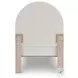 Shapella Tan And White Twin Upholstered Panel Bed