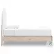 Shapella Tan And White Twin Upholstered Panel Bed